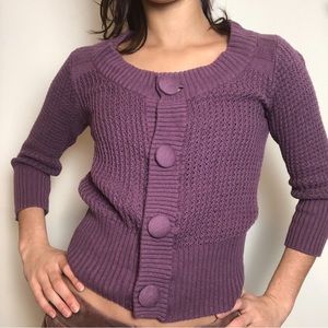 Large Button Thick Knit Cardigan!!